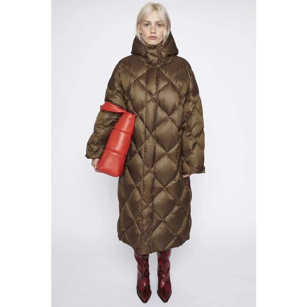 Stand Studio NWT Farrah Coat Khaki Green Puffer Women’s Sz M